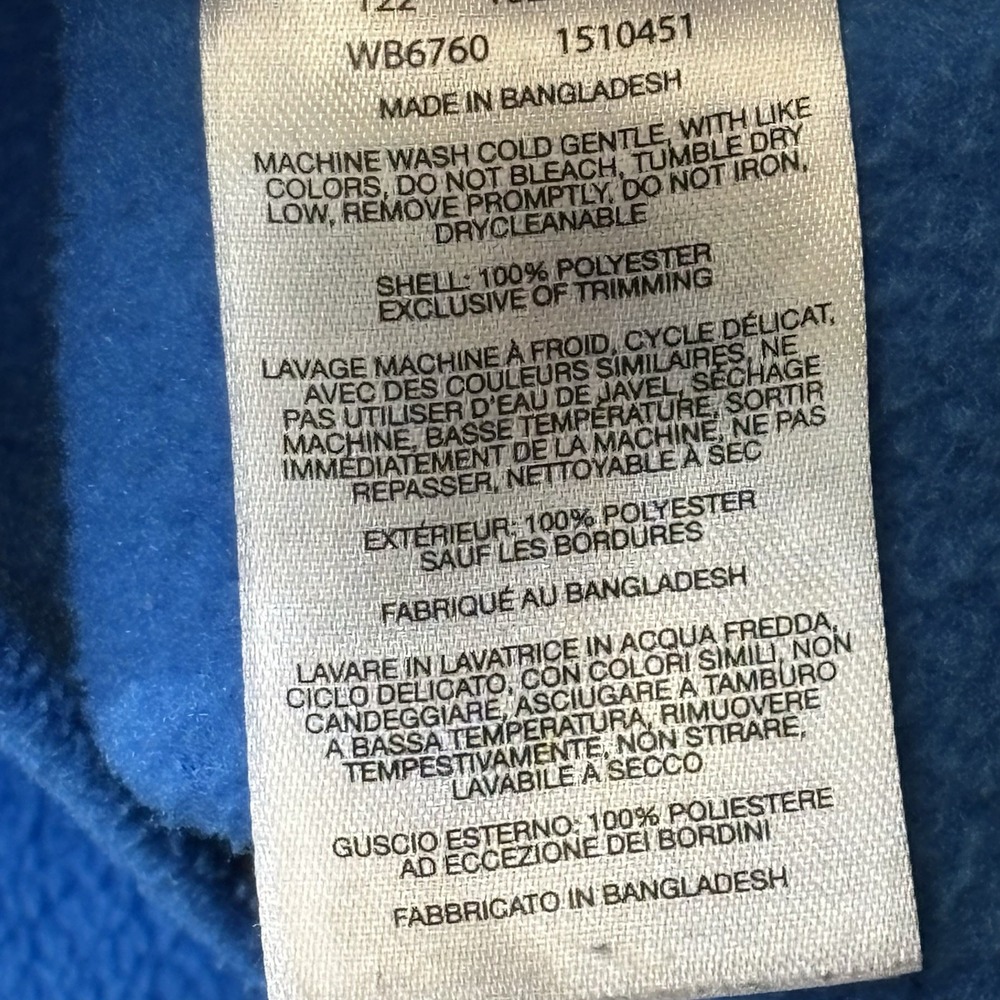 Columbia Sweater Boys XSmall Blue Fleece Full Zip Outdoors Casual Youth Kids - Picture 7 of 8